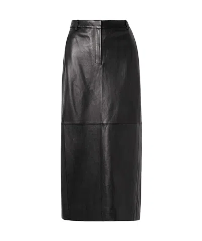 Theory High Waist Skirt In Black