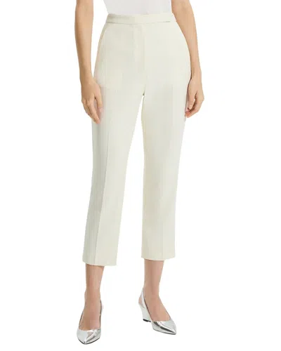 Theory High-waist Slim Crop Pant In White