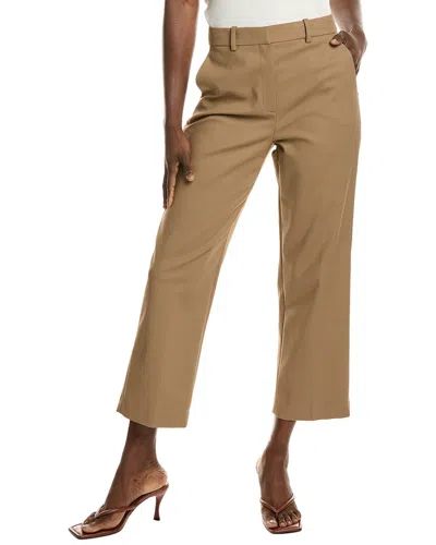 Theory High-waist Straight Pant In Nude