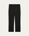 Theory High-waist Straight-leg Pant In Good Wool In Black