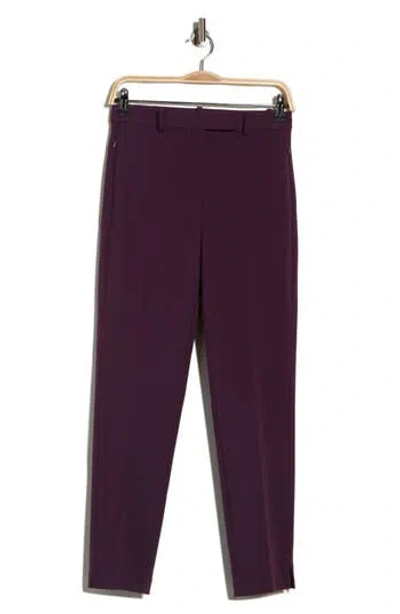Theory High Waist Tapered Pants In Brown