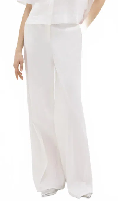 Theory High Waist Trouser In White