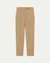 Theory High-waist Virgin Wool Tapered Ankle Pants In New Cml