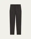 Theory High-waist Virgin Wool Tapered Ankle Pants In Nw Chc Mln