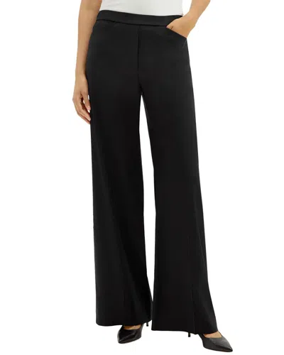 Theory High Waist Wide Leg Pant In Black