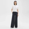 Theory High-waist Wide-leg Pant In Good Linen In Concord