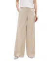 Theory High Waist Wide Leg Trousers In Straw