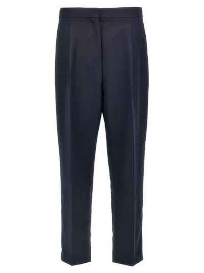THEORY THEORY HIGH-WAISTED BLACK WOOL BLEND PANTS