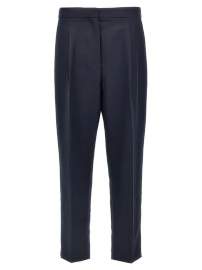 THEORY HIGH-WAISTED BLACK WOOL BLEND PANTS