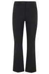 Theory Cropped Tailored-cut Trousers In Black