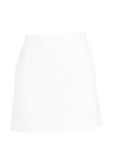 Pre-owned Theory High-waisted Mini Skirt In White