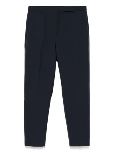 Theory Schmale Cropped-hose Mit Hohem Bund In Blau