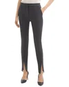 Theory High-waisted Slim Slit Pant In Gray