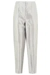 Theory Metallic Effect Tapered Trousers
