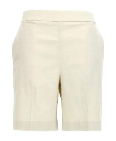 Theory High Waisted Thigh-high Shorts In Neutral