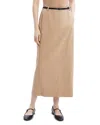 Theory High Waisted Trouser Skirt In New Camel