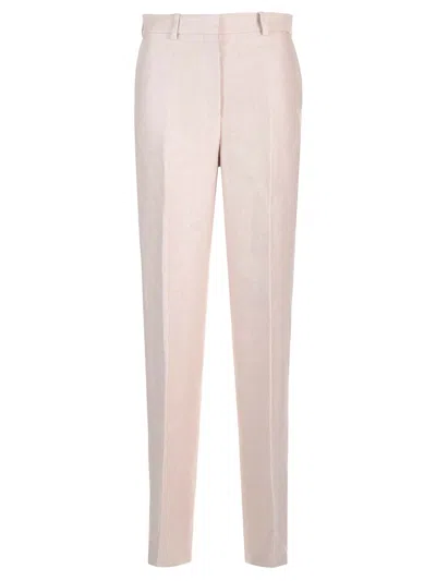 THEORY HIGH-WAISTED TROUSERS IN LINEN TWILL
