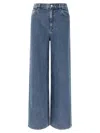 Theory High-waisted Wide-leg Jeans In Blue