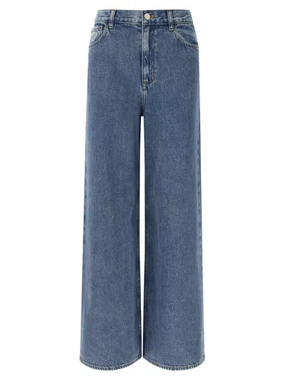 Theory High-waisted Wide-leg Jeans In Blue