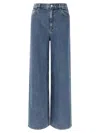 Theory High-waisted Wide-leg Jeans In Blue