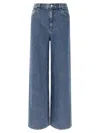 Theory High-waisted Wide-leg Jeans In Blue