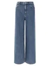 Theory High-waisted Wide-leg Jeans In Blue