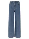 Theory High-waisted Wide-leg Jeans In Blue