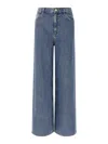 Theory High-waisted Wide-leg Jeans In Blue