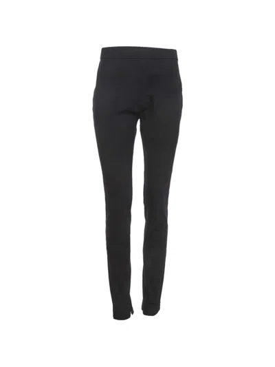 Pre-owned Theory High-waisted Leggings In Black