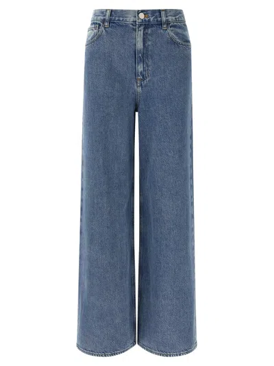 Theory 'high-waisted Wide-leg' Jeans In Blue