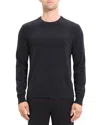 Theory Mens Maden Textured Relaxed-fit Wool Jumper Charcoal Melange In Black
