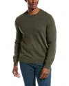 Theory Hilles Crewneck Cashmere Sweater In Green