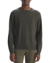 Theory Hilles Cashmere Crewneck Sweater In Hunter Green Melange