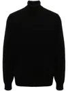 Theory Vilass Wool-blend Turtleneck Sweater In Black