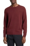 Theory Hilles Cashmere Sweater In Burgundy