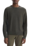 Theory Hilles Cashmere Crewneck Sweater In Hunter Green Melange