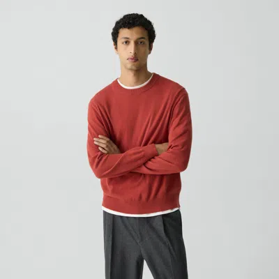 Theory Hilles Crewneck Sweater In Cashmere In Burgundy