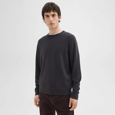 Theory Hilles Crewneck Sweater In Cashmere In Hickory Melange