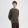 Theory Hilles Crewneck Sweater In Cashmere In Hunter Green Melange