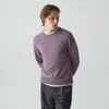 Theory Hilles Crewneck Sweater In Cashmere In Purple