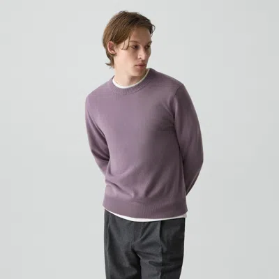 Theory Hilles Crewneck Sweater In Cashmere In Purple