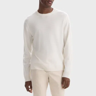 Theory Hilles Crewneck Sweater In Cashmere In White
