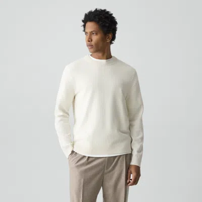 Theory Hilles Crewneck Sweater In Cashmere In White