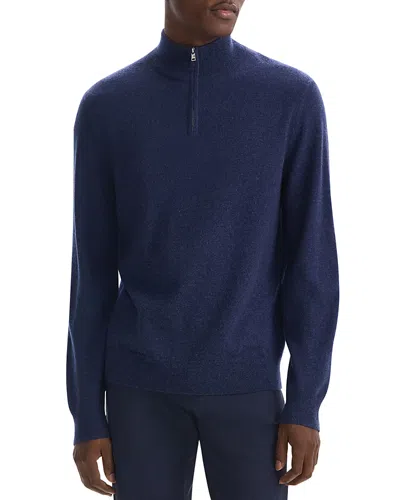 THEORY HILLES QUARTER ZIP CASHMERE SWEATER