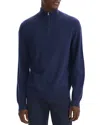 Theory Hilles Quarter Zip Cashmere Sweater In Baltic Melange