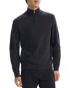 Theory Men's Lamar Paneled Ribbed Wool Sweater In Hickory Melange