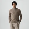 Theory Hilles Quarter-zip Sweater In Cashmere In Gray
