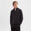 Theory Hilles Quarter-zip Sweater In Cashmere In Hickory Melange