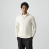Theory Hilles Quarter-zip Sweater In Cashmere In White