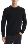 Theory Honeycomb Merino Wool Crewneck Sweater In Mink Melange - 07q